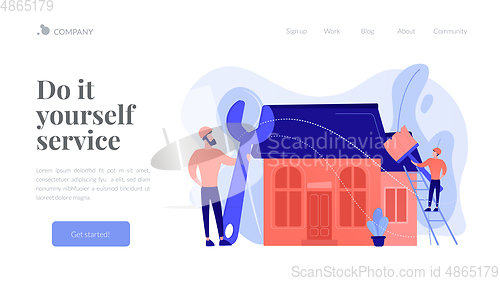 Image of DIY repair concept landing page.