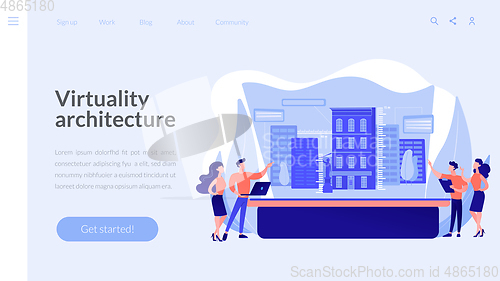 Image of Interactive design visualization concept landing page