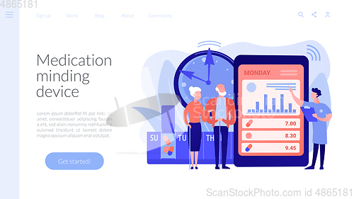 Image of Smart pill boxes concept landing page