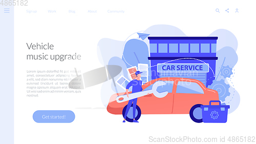 Image of Car tuning concept landing page.