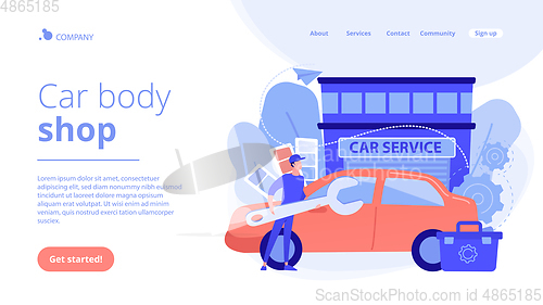 Image of Car tuning concept landing page.