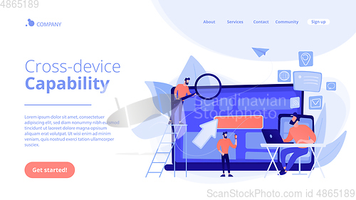 Image of Cross-device tracking concept landing page.