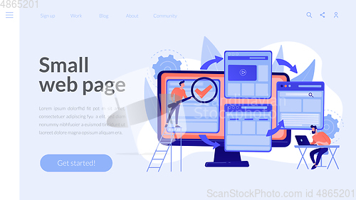 Image of Microsite development concept landing page