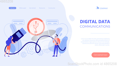 Image of USB connection concept landing page.
