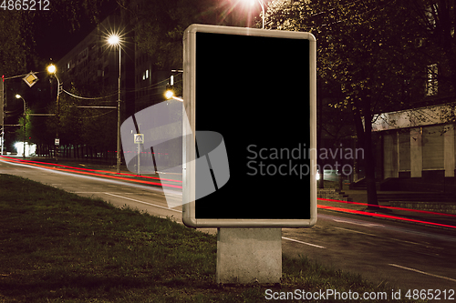 Image of Blank citylight for advertising at the city around, copyspace for your text, image, design