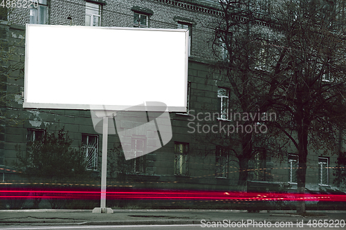 Image of Blank billboard for advertising at the city around, copyspace for your text, image, design