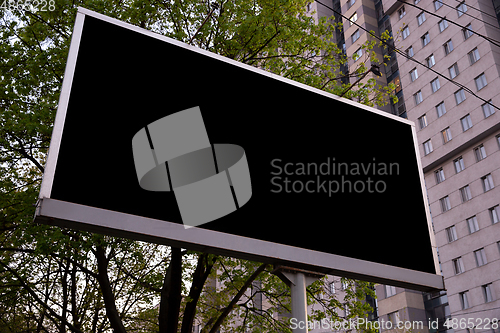 Image of Blank billboard for advertising at the city around, copyspace for your text, image, design