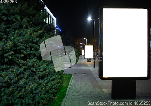 Image of Blank citylight for advertising at the city around, copyspace for your text, image, design