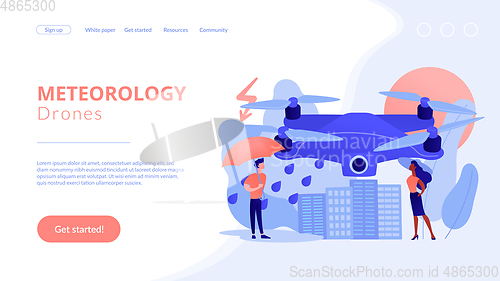 Image of Meteorology drones concept landing page.