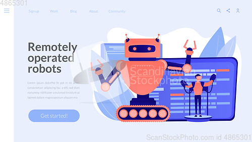 Image of Remotely operated robots concept landing page.