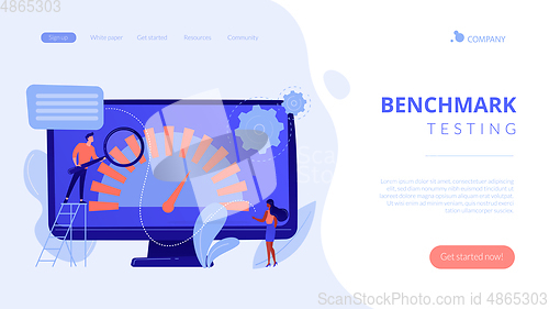 Image of Benchmark testing concept landing page.