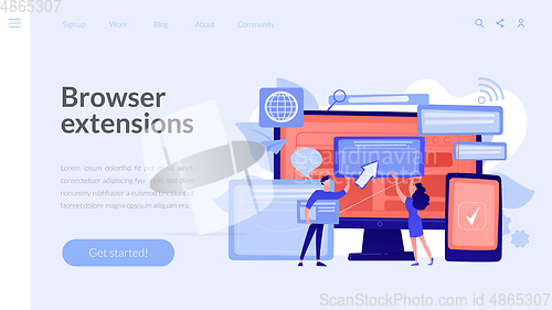 Image of Cross-browser compatibility concept landing page.