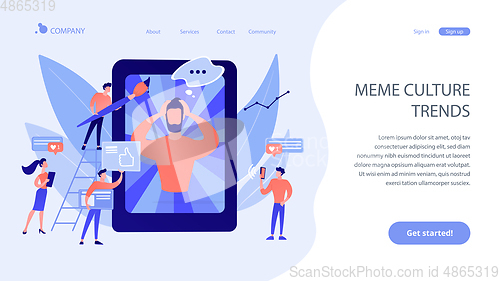 Image of Internet meme concept landing page