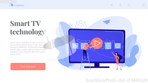 Image of Smart TV technology concept vector illustration.