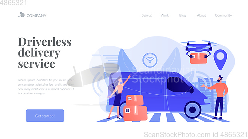 Image of Autonomous courier concept landing page.