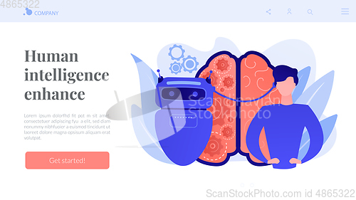 Image of Augmented intelligence concept landing page.