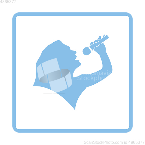 Image of Karaoke womans silhouette icon