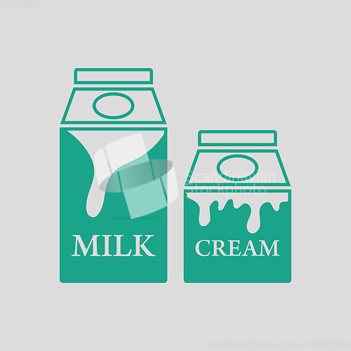 Image of Milk and cream container icon