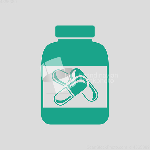 Image of Fitness pills in container icon