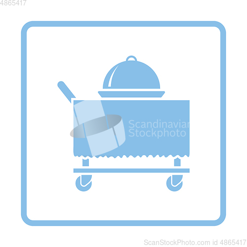 Image of Restaurant  cloche on delivering cart icon