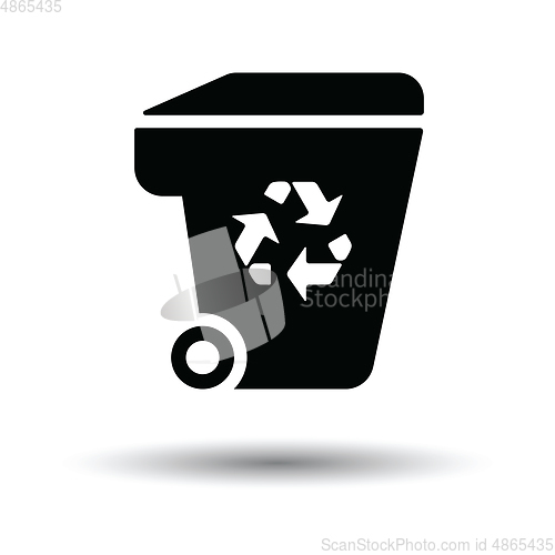 Image of Garbage container recycle sign icon