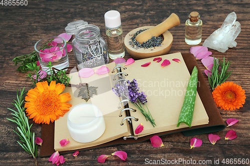 Image of Preparing Herbal Medicine with Herbs for Skincare