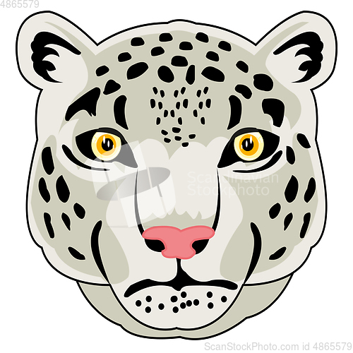 Image of Vector illustration of the wildlife snow snow leopard mug
