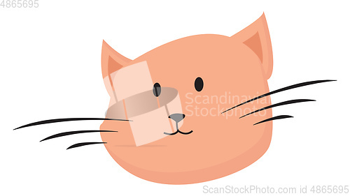 Image of Portrait of the face of a brown cat vector or color illustration