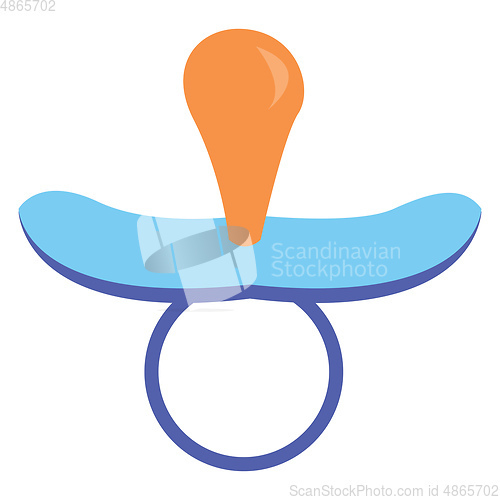 Image of A blue color pacifier vector or color illustration
