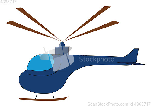 Image of The blue-colored helicopter vector or color illustration