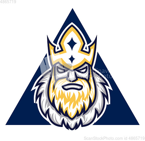 Image of Blue Triangle, vector color illustration.