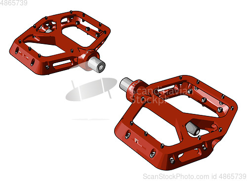 Image of Important component of cycle paddle vector or color illustration