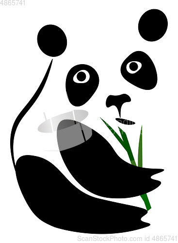 Image of Logo of panda vector or color illustration