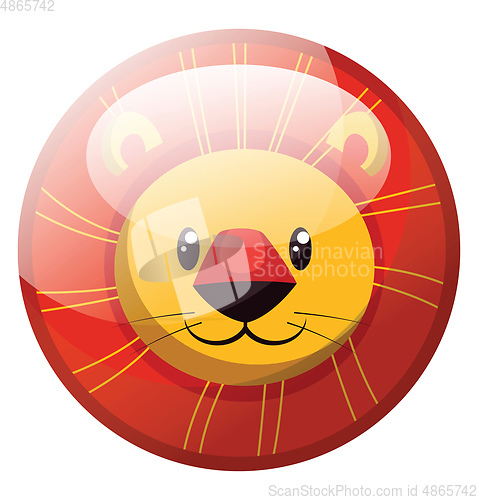 Image of Cartoon character of a smiling yellow lion vector illustration i