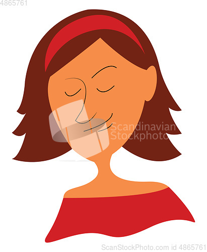 Image of Portrait illustration vector on white background 