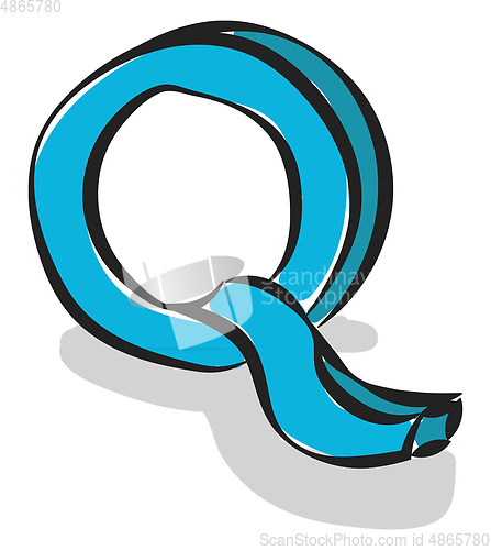 Image of Letter Q alphabet vector or color illustration