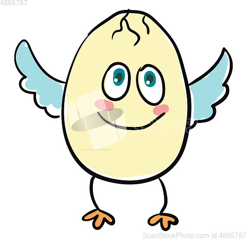 Image of Happy egg vector or color illustration