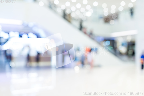 Image of Blurred shopping mall background