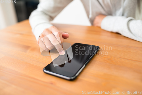 Image of Woman using smart phone