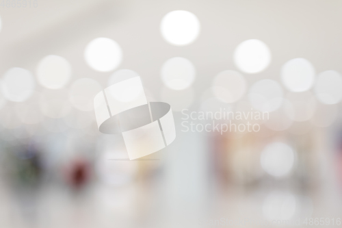 Image of Blur of shopping center at indoor