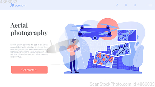 Image of Aerial photography concept landing page