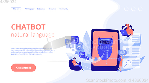 Image of Natural language processing concept landing page.