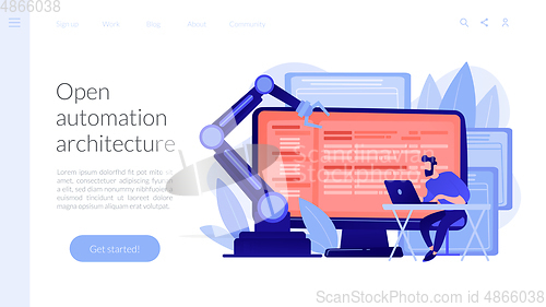 Image of Open automation architecture concept landing page.
