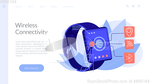 Image of Wireless connectivity concept landing page.