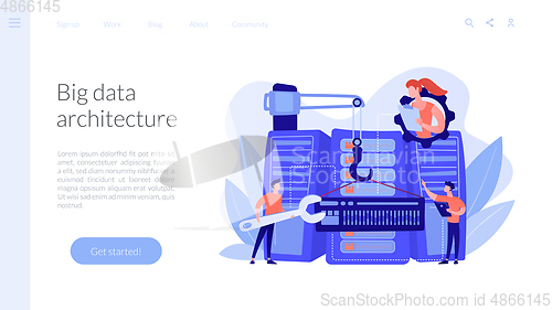 Image of Big data engineering concept landing page.