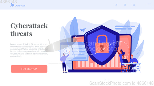 Image of Cyber security concept landing page.