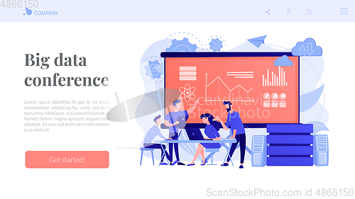 Image of Big data conferenceconcept landing page.