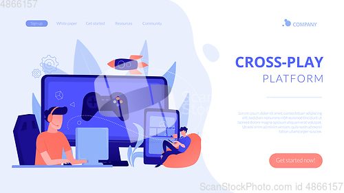 Image of Cross-platform play concept landing page.