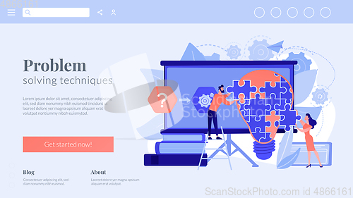 Image of Problem solvingconcept landing page.