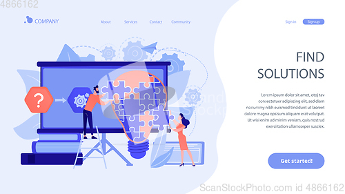 Image of Problem solvingconcept landing page.